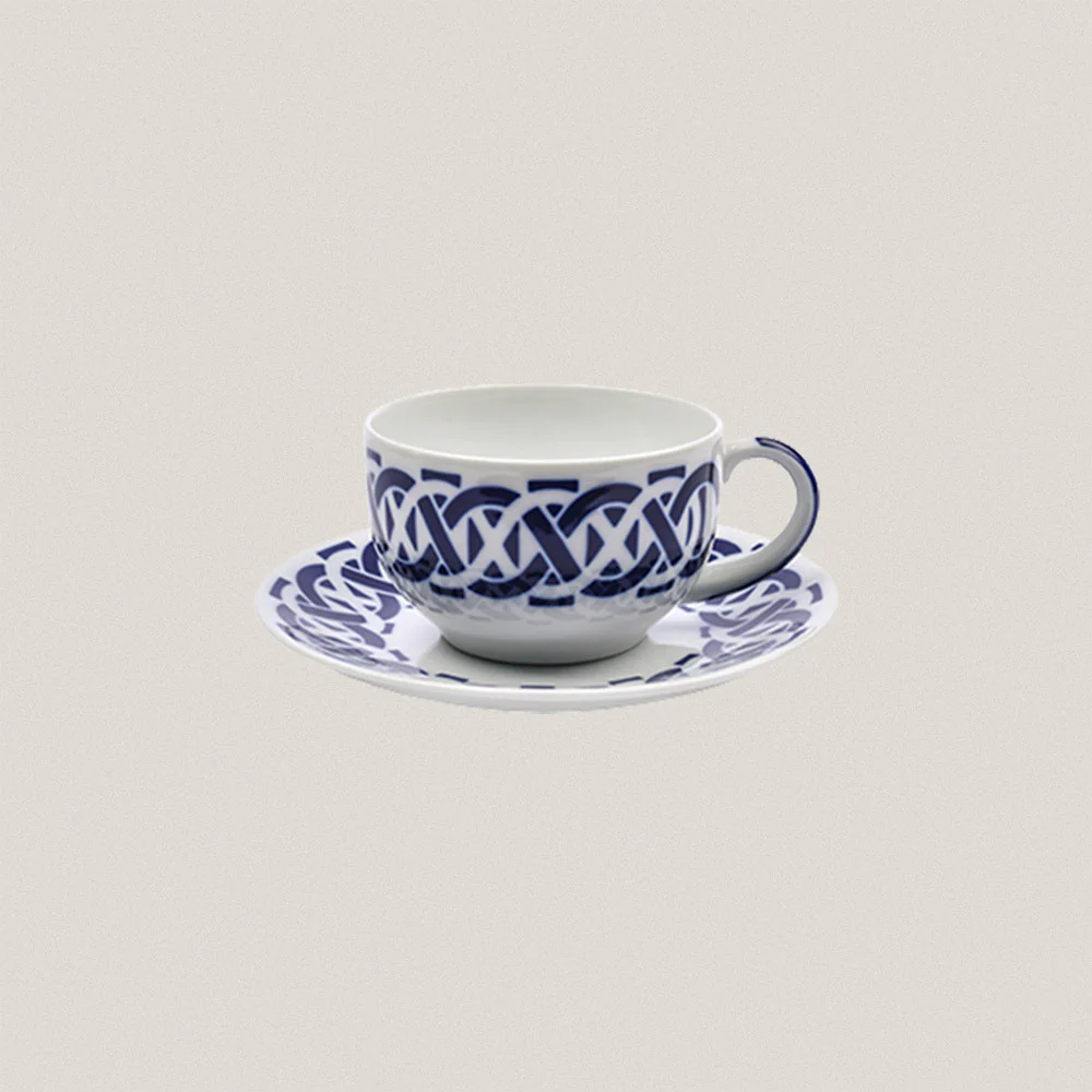 Breakfast Cup and Plate Encadrelado