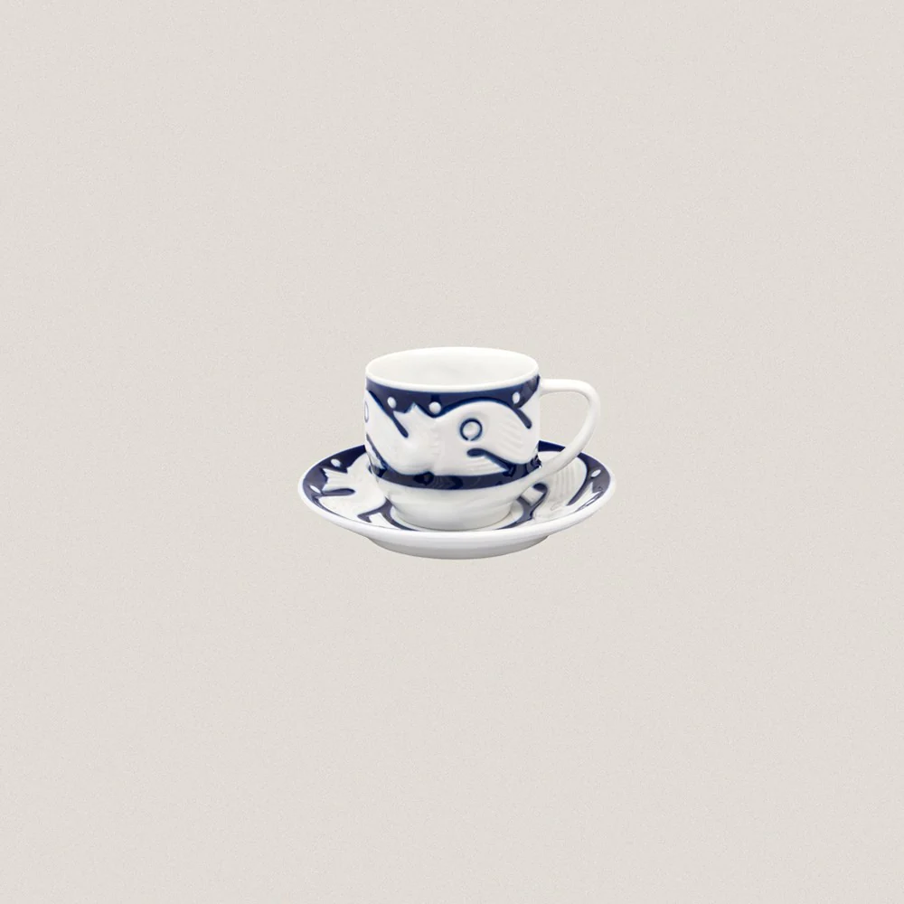 Coffee Set 12 services Peixes Azul - Image 2
