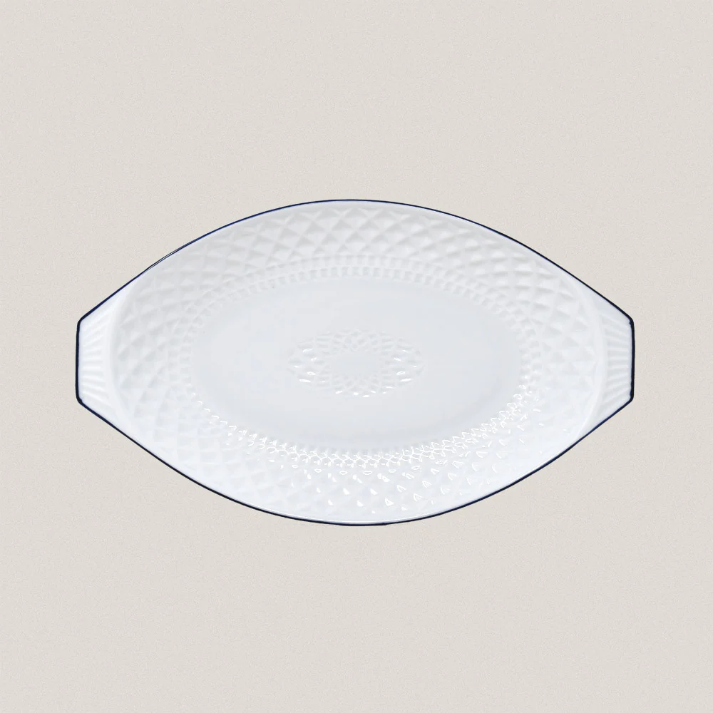Oval Platter S Portomarínico Filo Azul