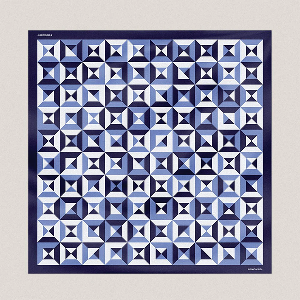 Monférico Light Blue Silk Scarf