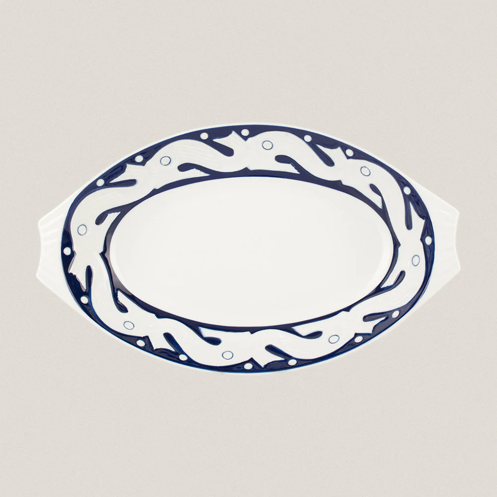 Oval Platter L Peixes Azul