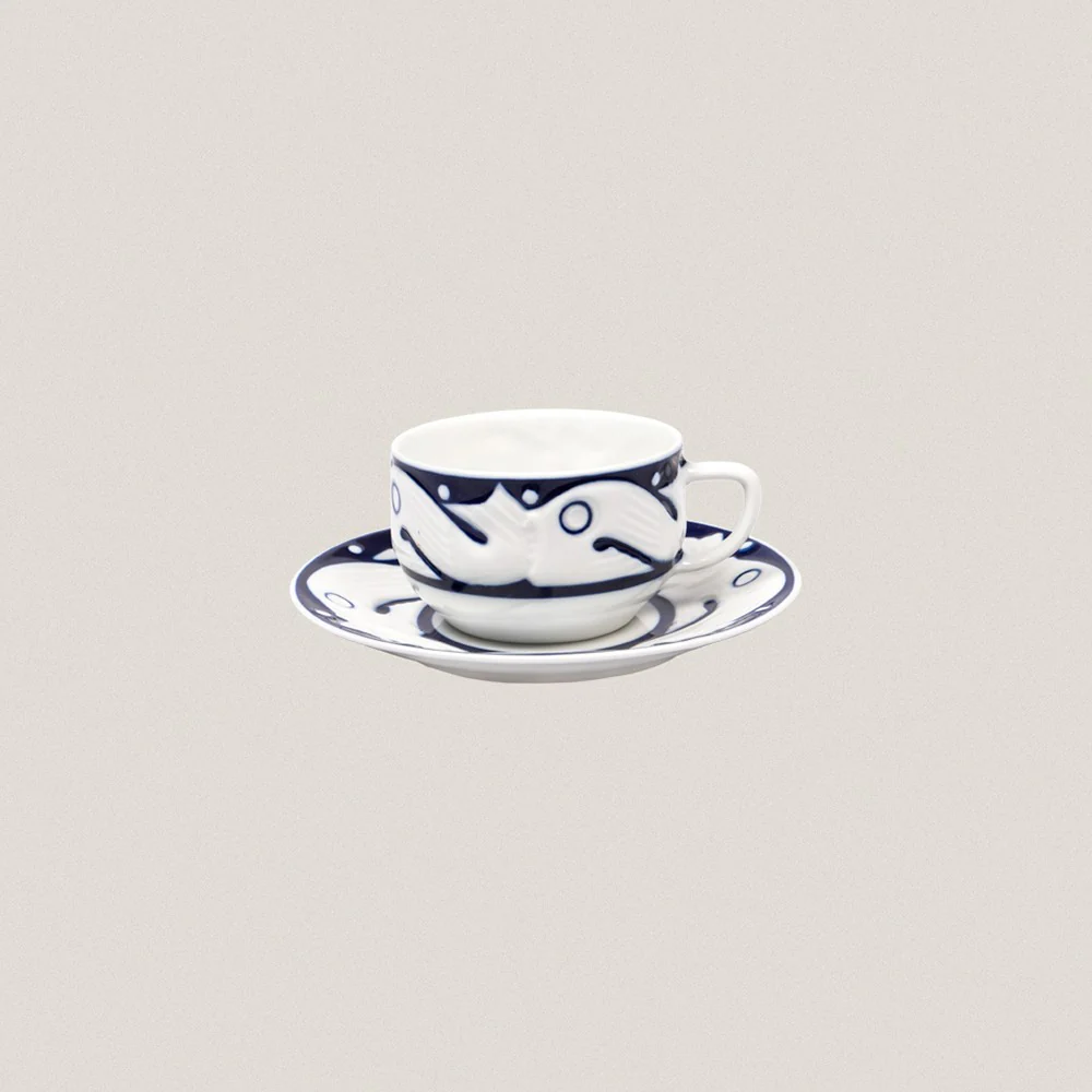 Tea Set 12 services Peixes Azul - Image 2